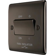 BG Electrical Nexus Metal Black Nickel - Triple pole fan isolator