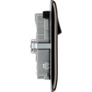 BG Electrical Nexus Metal Black Nickel - Double switched single pole, with USB A + C (45W)