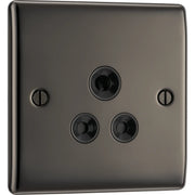 BG Electrical Nexus Metal Black Nickel - 5A, single, unswitched, round pin