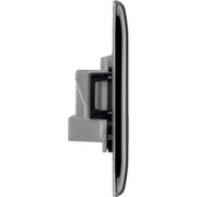 BG Electrical Nexus Metal Black Nickel - 5A, single, unswitched, round pin