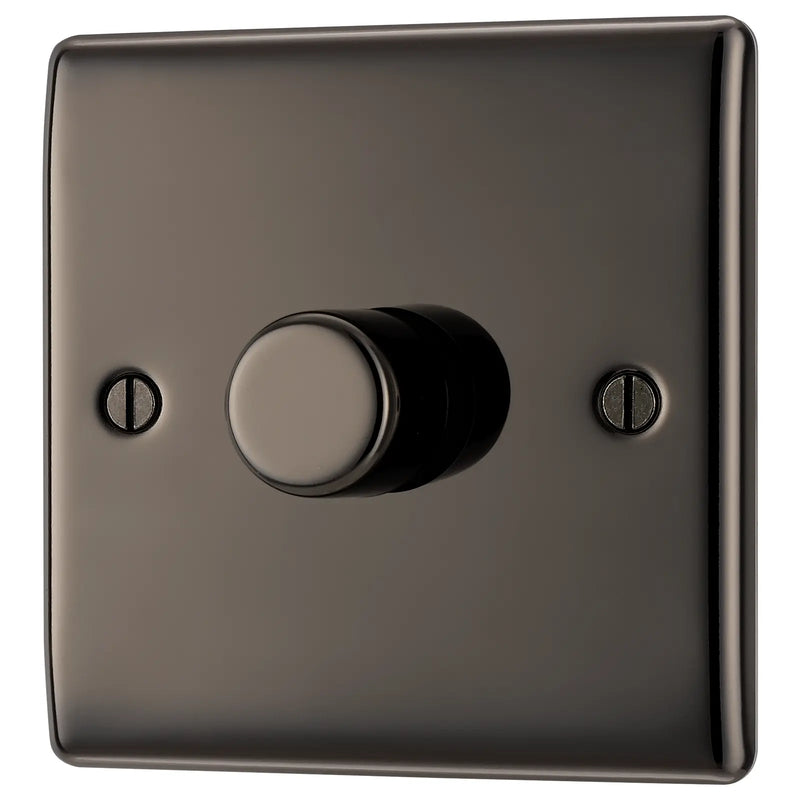 BG Electrical Nexus Metal Black Nickel - Single, 2 way push 200W