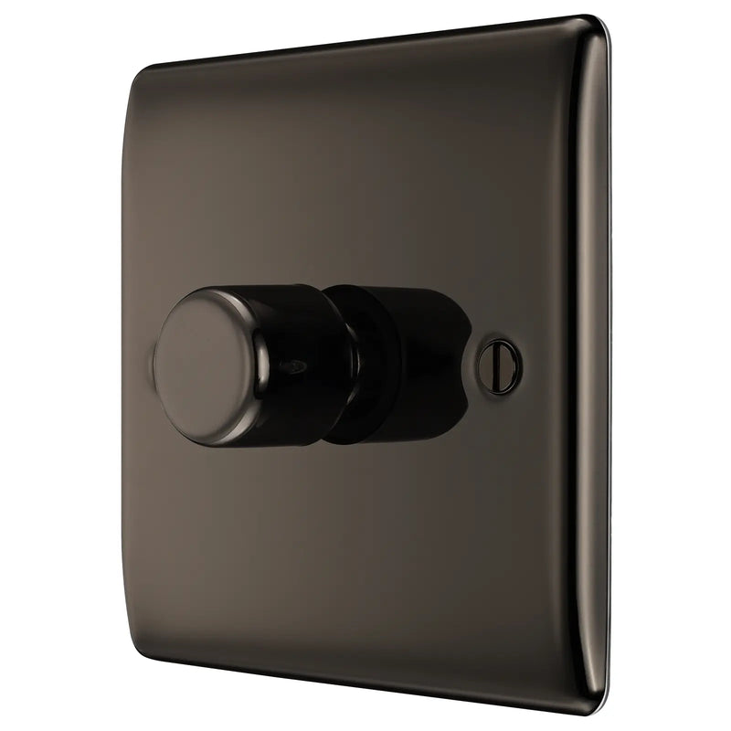 BG Electrical Nexus Metal Black Nickel - Single, 2 way push 200W