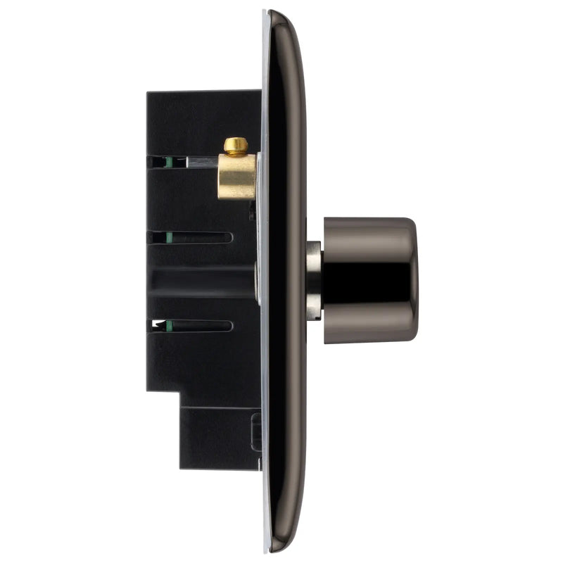 BG Electrical Nexus Metal Black Nickel - Single, 2 way push 200W