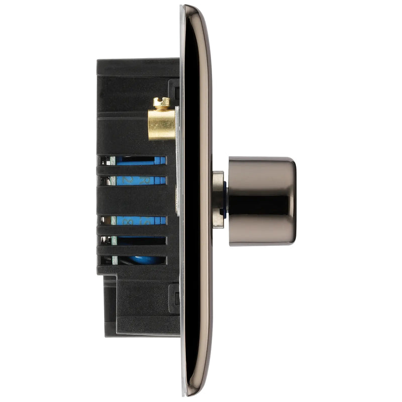 BG Electrical Nexus Metal Black Nickel - Double, 2 way push 200W