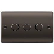 BG Electrical Nexus Metal Black Nickel - Triple, 2 way push 200W