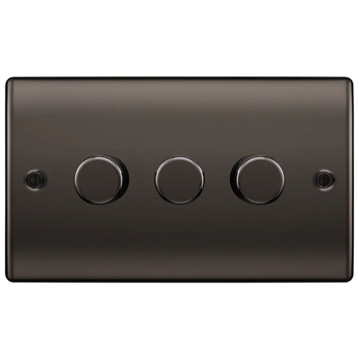 BG Electrical Nexus Metal Black Nickel - Triple, 2 way push 200W