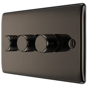 BG Electrical Nexus Metal Black Nickel - Triple, 2 way push 200W