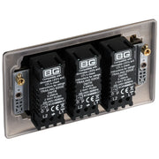 BG Electrical Nexus Metal Black Nickel - Triple, 2 way push 200W