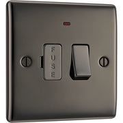 BG Electrical Nexus Metal Black Nickel - Switched and fused with indicator