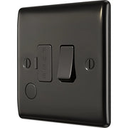 BG Electrical Nexus Metal Black Nickel - Switched and fused with indicator and flex outlet