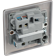 BG Electrical Nexus Metal Black Nickel - Switched and fused with indicator and flex outlet