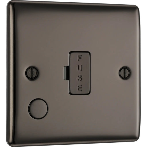 BG Electrical Nexus Metal Black Nickel - Unswitched and fused with flex outlet