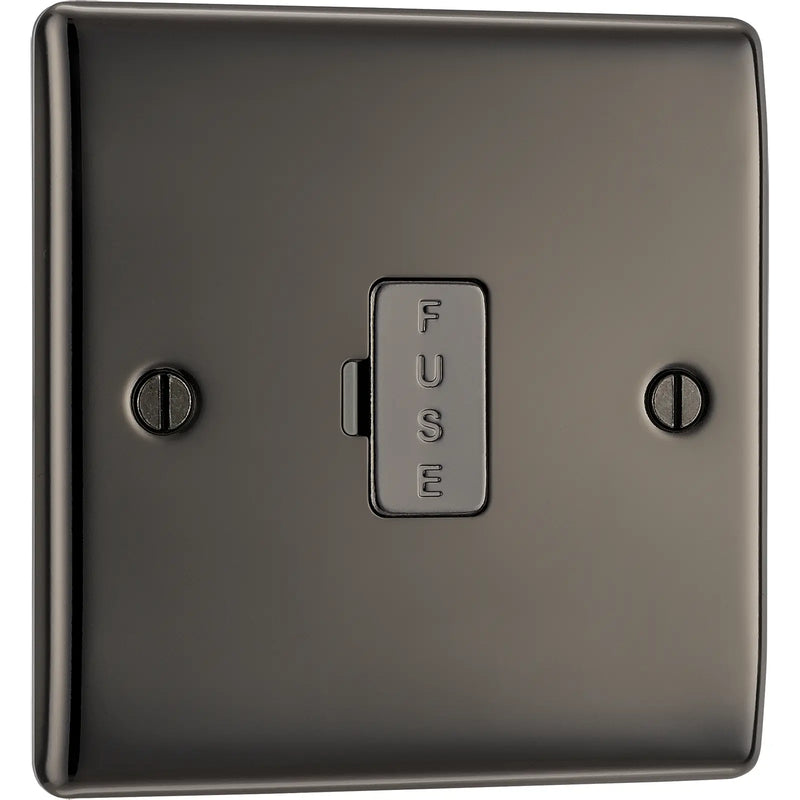 BG Electrical Nexus Metal Black Nickel - Unswitched and fused