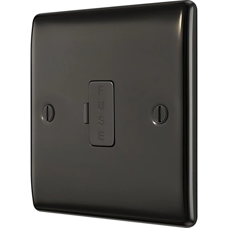 BG Electrical Nexus Metal Black Nickel - Unswitched and fused