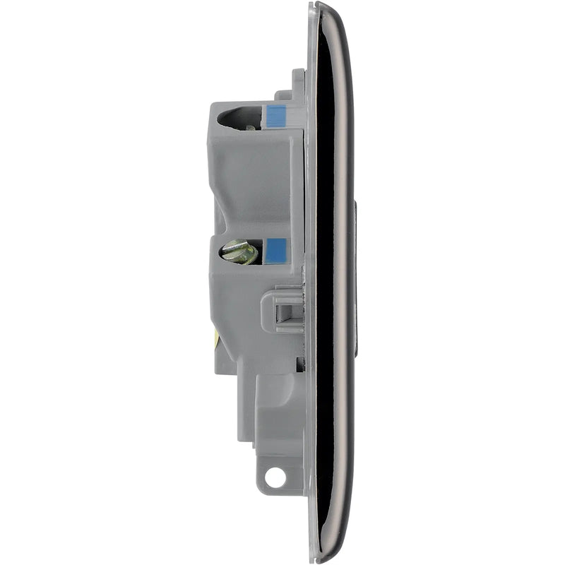 BG Electrical Nexus Metal Black Nickel - Unswitched and fused