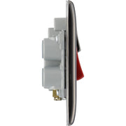 BG Electrical Nexus Metal Black Nickel - 45A double pole, with switched socket and indicators