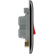 BG Electrical Nexus Metal Black Nickel - 45A, double pole, single plate, with indicator