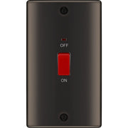 BG Electrical Nexus Metal Black Nickel - 45A, double pole, large plate, with indicator