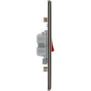 BG Electrical Nexus Metal Black Nickel - 45A, double pole, large plate, with indicator
