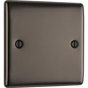 BG Electrical Nexus Metal Black Nickel - Single, blank plate