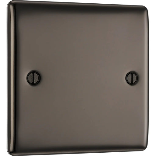BG Electrical Nexus Metal Black Nickel - Single, blank plate