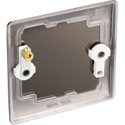 BG Electrical Nexus Metal Black Nickel - Single, blank plate