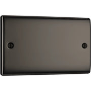 BG Electrical Nexus Metal Black Nickel - Double, blank plate