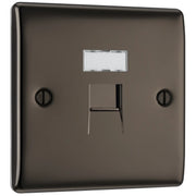BG Electrical Nexus Metal Black Nickel - Single, RJ45 data socket