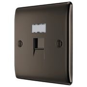 BG Electrical Nexus Metal Black Nickel - Single, RJ45 data socket