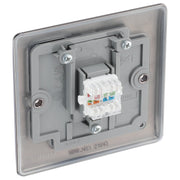 BG Electrical Nexus Metal Black Nickel - Single, RJ45 data socket
