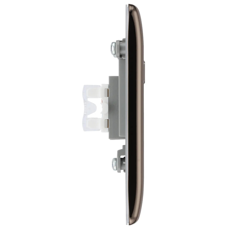 BG Electrical Nexus Metal Black Nickel - Single, RJ45 data socket
