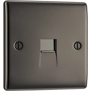 BG Electrical Nexus Metal Black Nickel - Single, telephone socket, secondary