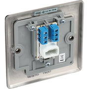 BG Electrical Nexus Metal Black Nickel - Single, telephone socket, secondary