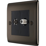 BG Electrical Nexus Metal Black Nickel - Double, satellite and co-axial