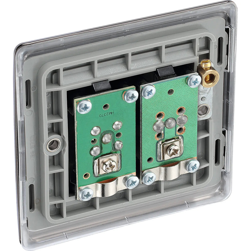 BG Electrical Nexus Metal Black Nickel - Double, satellite and co-axial