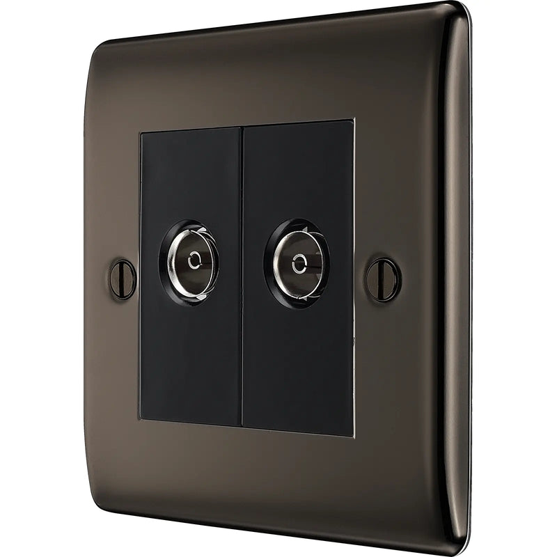 BG Electrical Nexus Metal Black Nickel - Double, co-axial