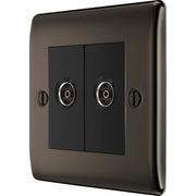 BG Electrical Nexus Metal Black Nickel - Double, isolated, co-axial
