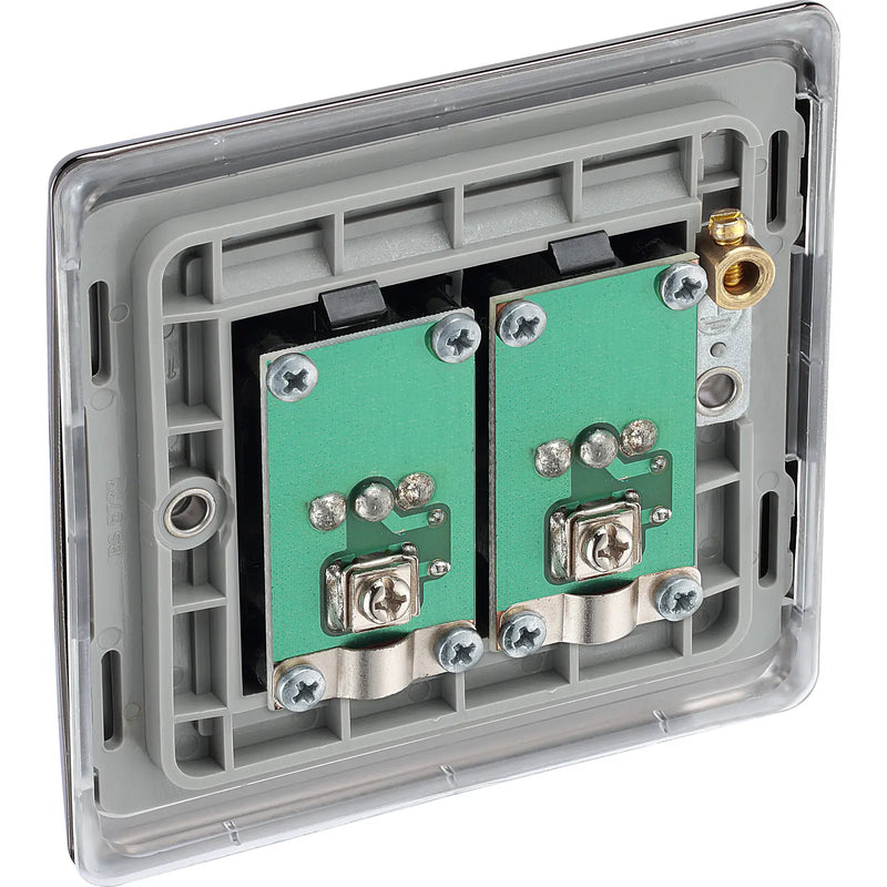 BG Electrical Nexus Metal Black Nickel - Double, isolated, co-axial