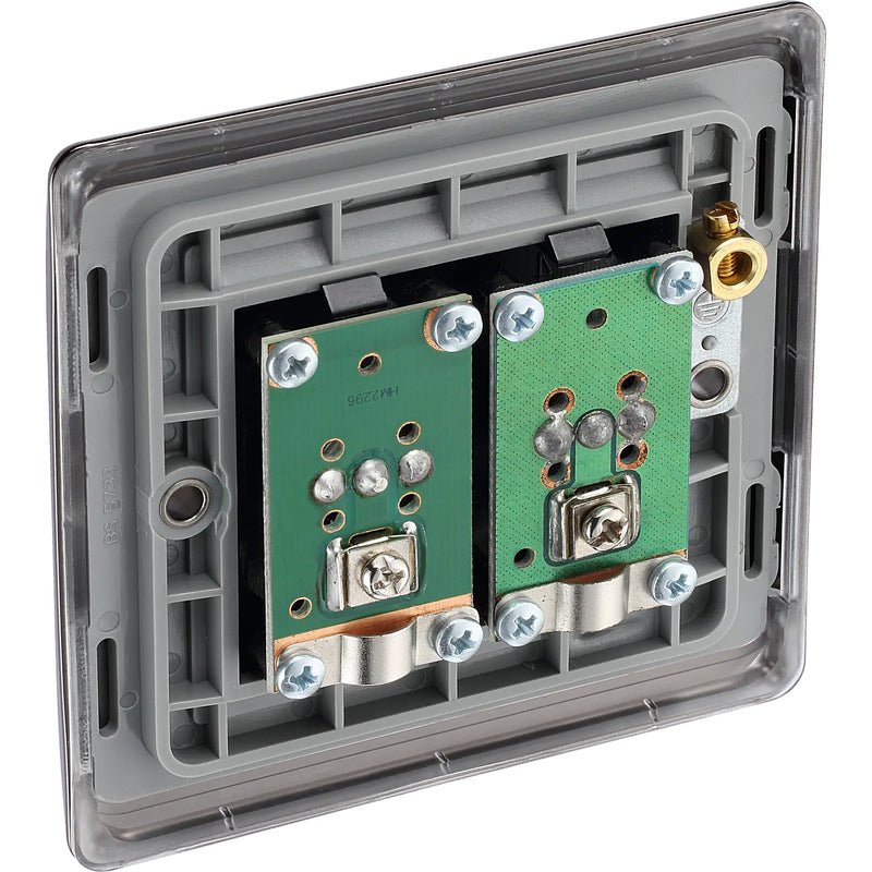 BG Electrical Nexus Metal Black Nickel - Double, TV/FM