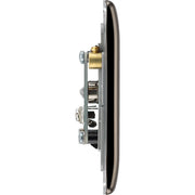BG Electrical Nexus Metal Black Nickel - Double, TV/FM