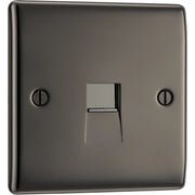 BG Electrical Nexus Metal Black Nickel - Single, RJ11 telephone socket