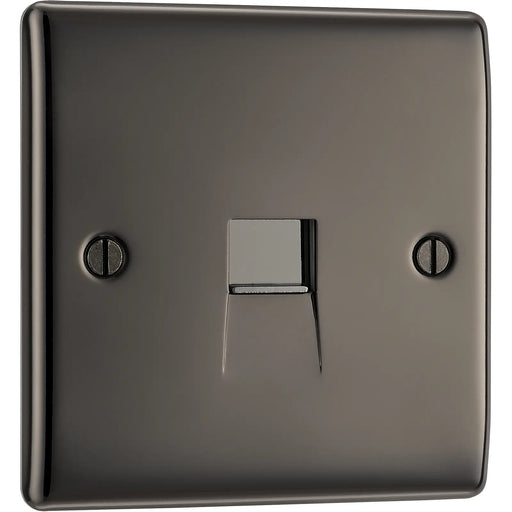 BG Electrical Nexus Metal Black Nickel - Single, RJ11 telephone socket