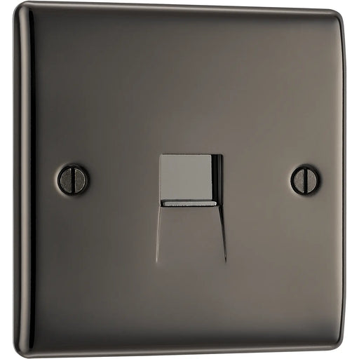 BG Electrical Nexus Metal Black Nickel - Single, telephone socket, master