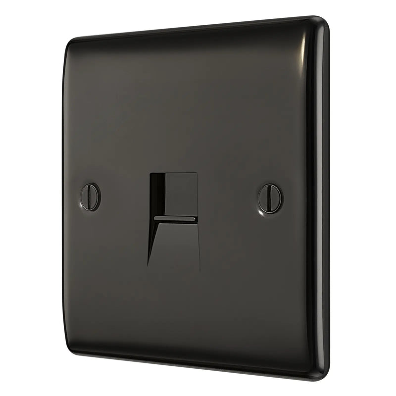 BG Electrical Nexus Metal Black Nickel - Single, telephone socket, master