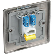 BG Electrical Nexus Metal Black Nickel - Single, telephone socket, master