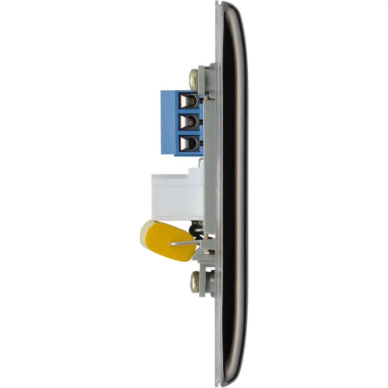BG Electrical Nexus Metal Black Nickel - Single, telephone socket, master