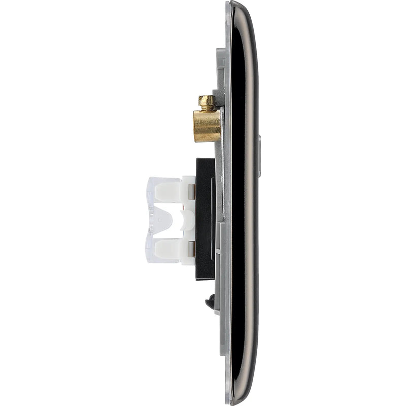 BG Electrical Nexus Metal Black Nickel - Double, RJ45 data socket