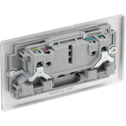 BG Electrical Nexus Metal Brushed Steel - Double, switched, double pole