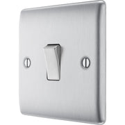 BG Electrical Nexus Metal Brushed Steel - Single, 2 way switch
