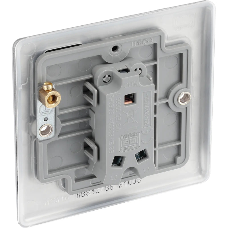 BG Electrical Nexus Metal Brushed Steel - Single, 2 way switch